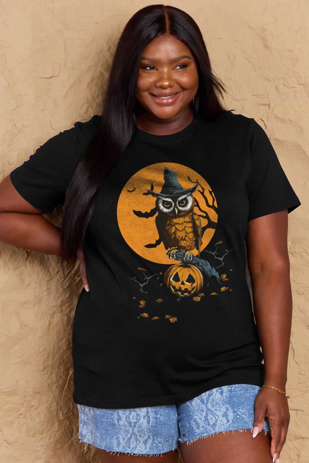 Simply Love Halloween Theme Graphic Cotton Tee