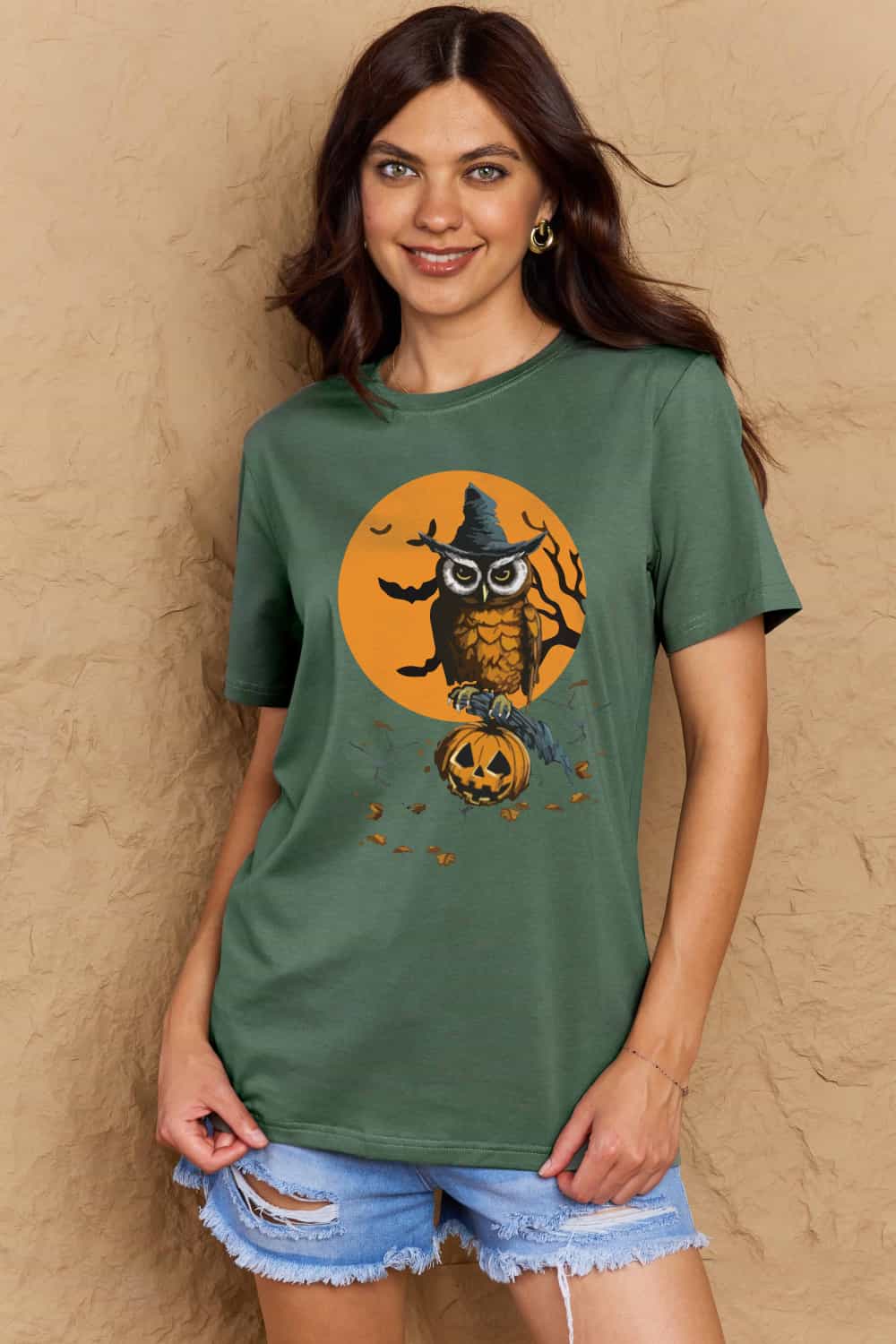 Simply Love Halloween Theme Graphic Cotton Tee