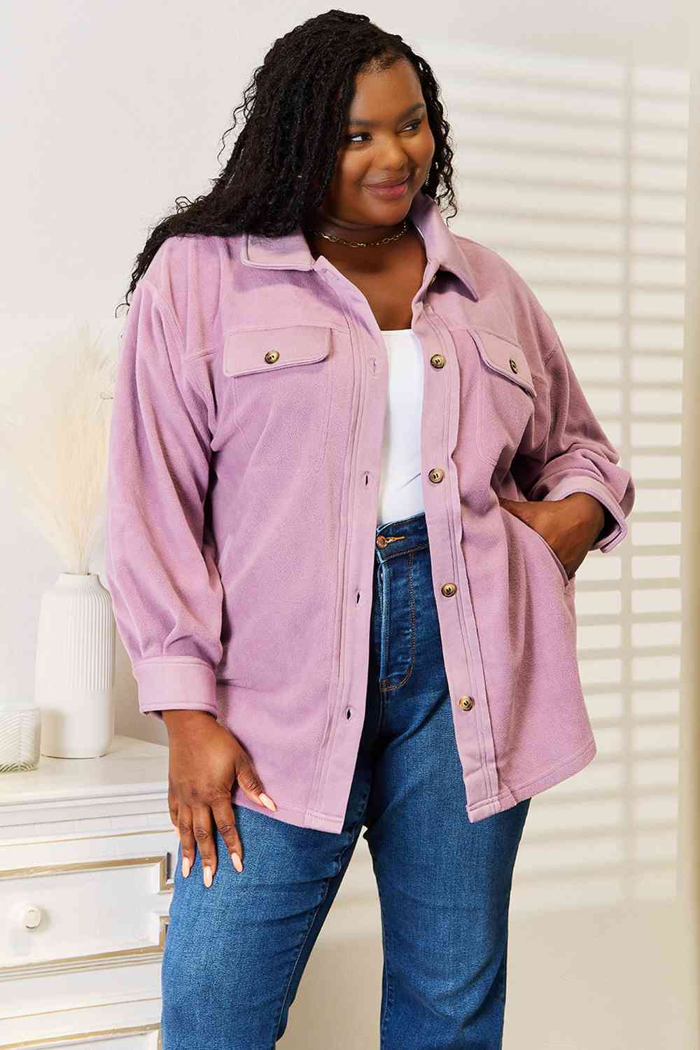 Heimish Cozy Girl Button Down Shacket