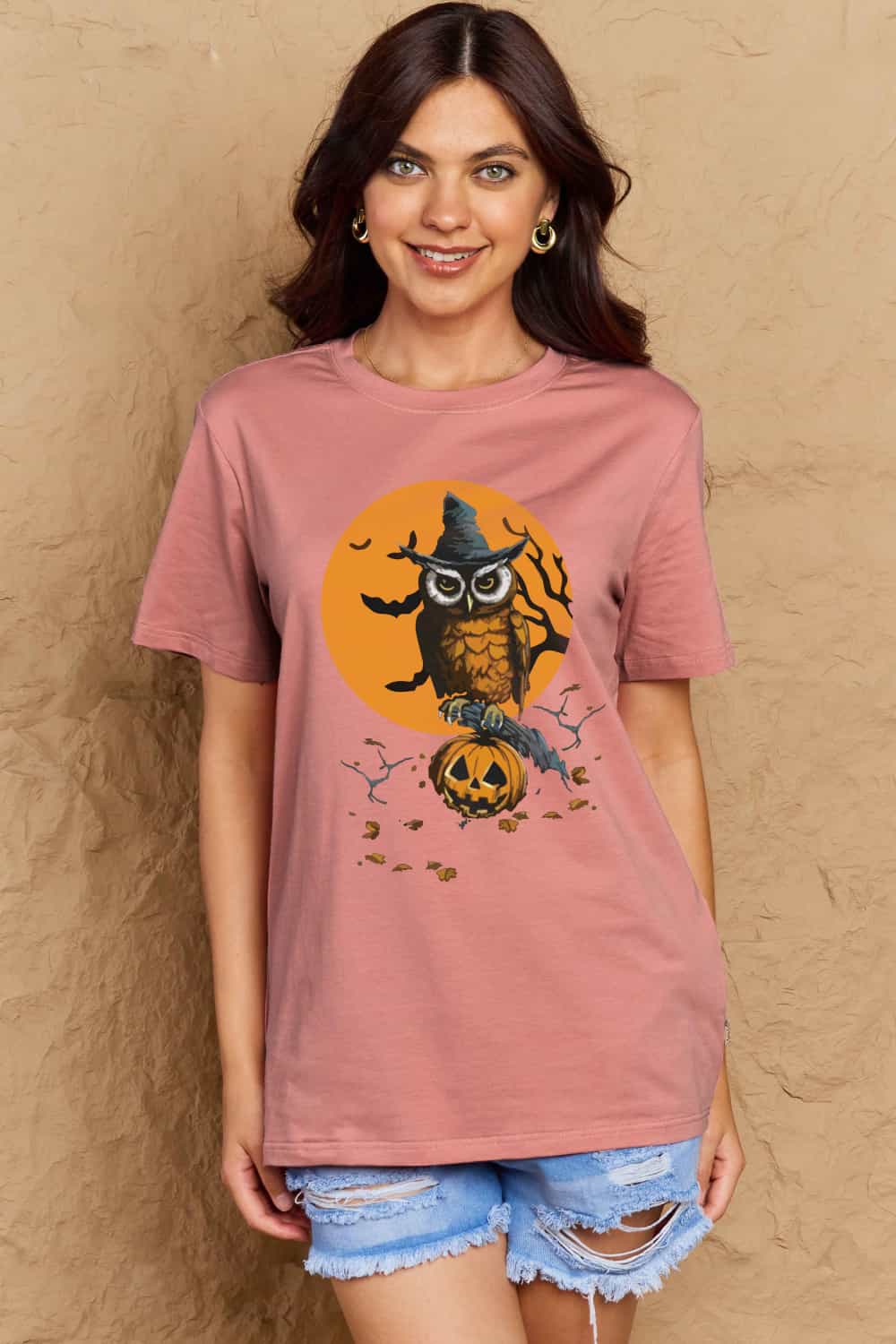 Simply Love Halloween Theme Graphic Cotton Tee