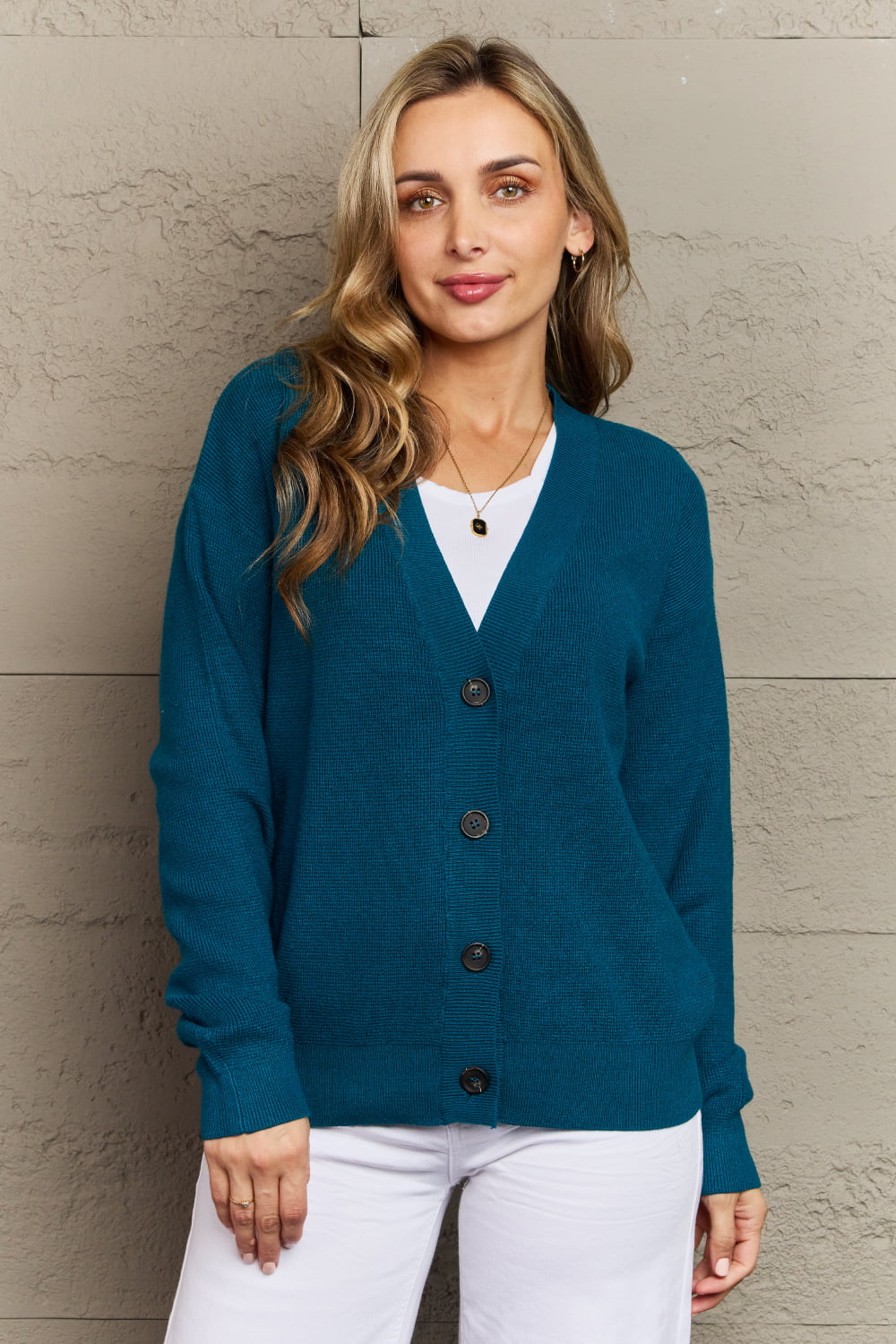 Zenana Kiss Me Tonight Button Down Cardigan