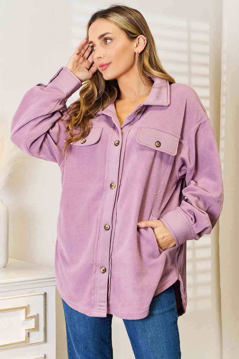 Heimish Cozy Girl Button Down Shacket