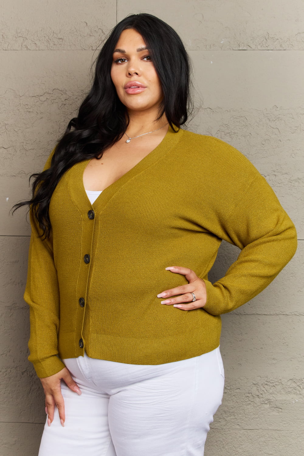 Zenana Kiss Me Tonight Button Down Cardigan