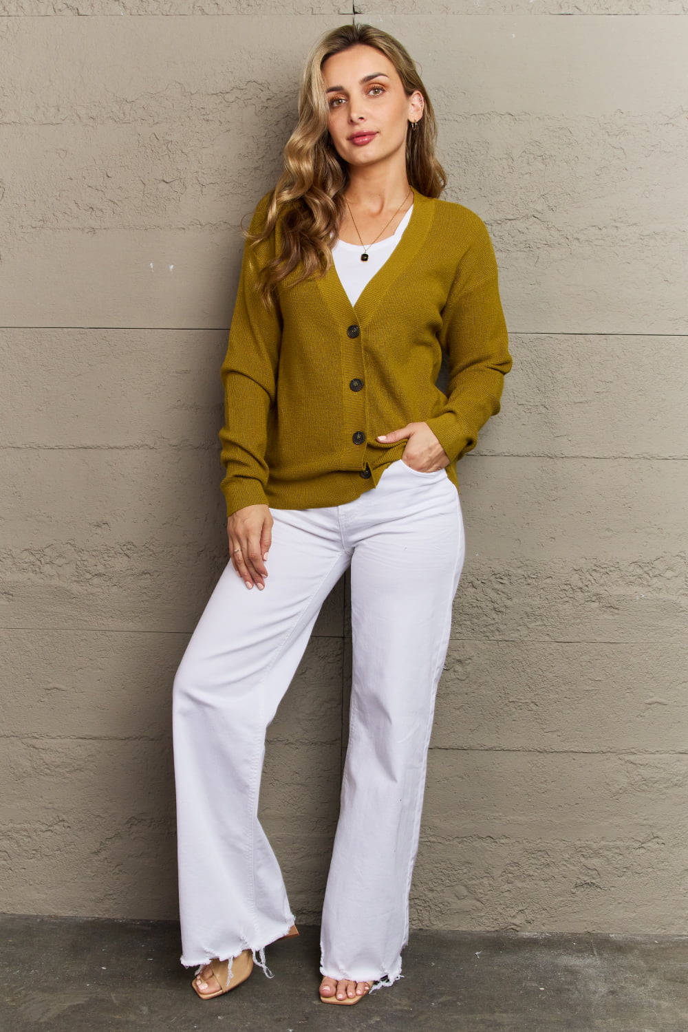 Zenana Kiss Me Tonight Button Down Cardigan