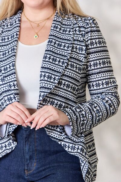 Heimish Open Front Printed Blazer