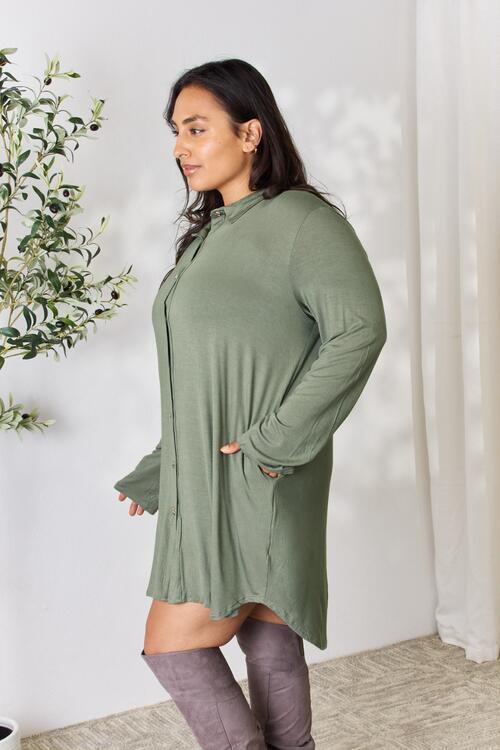 Celeste Button Down Shirt Dress