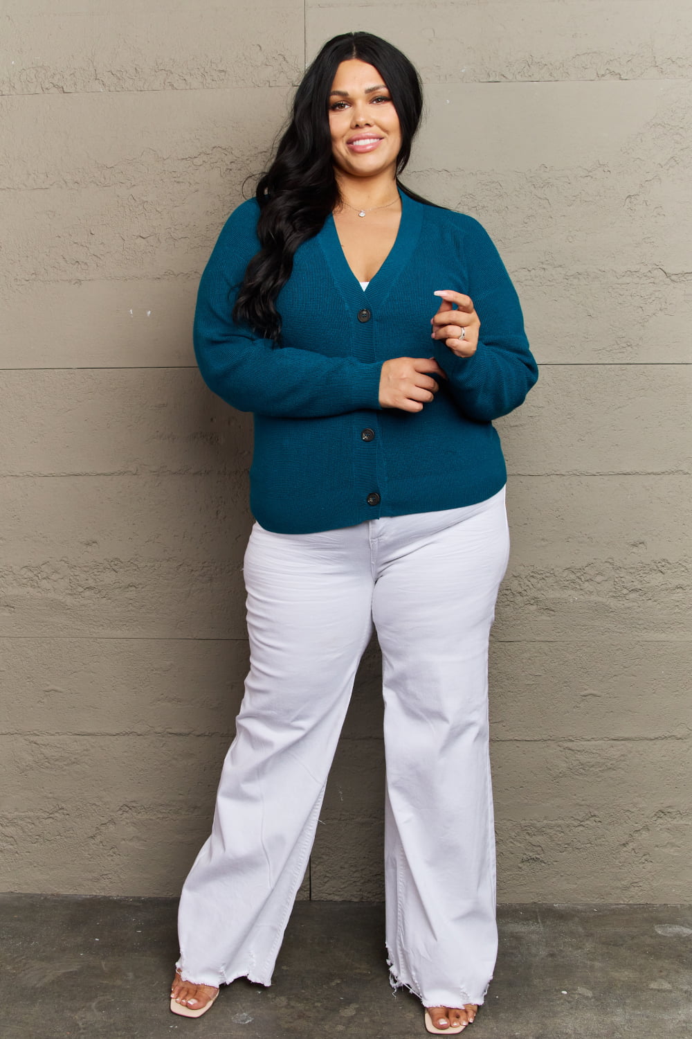 Zenana Kiss Me Tonight Button Down Cardigan
