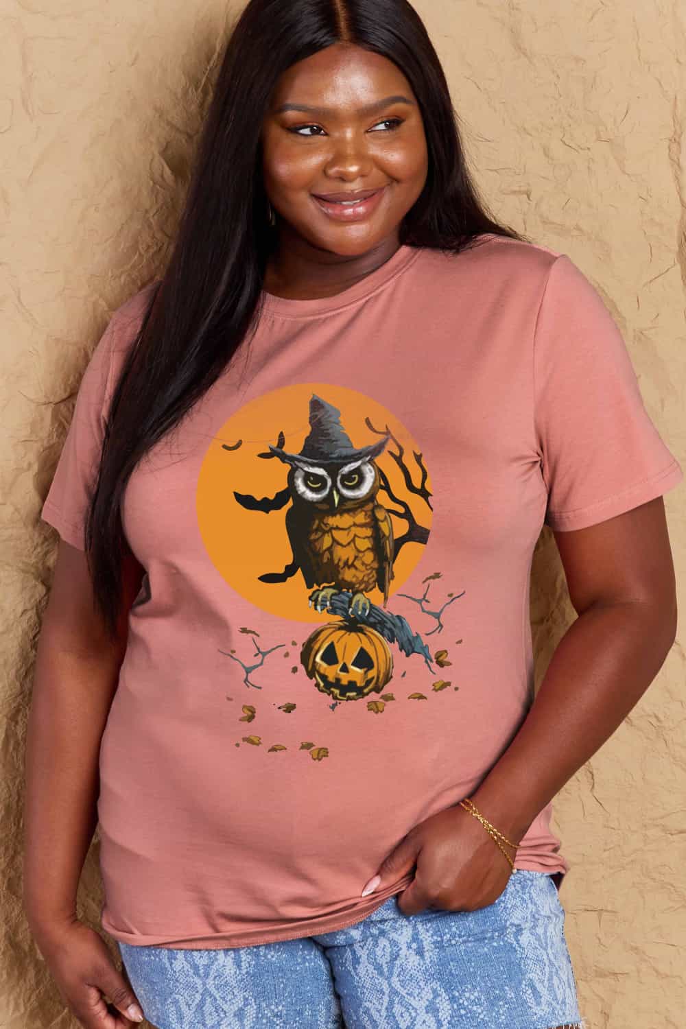 Simply Love Halloween Theme Graphic Cotton Tee
