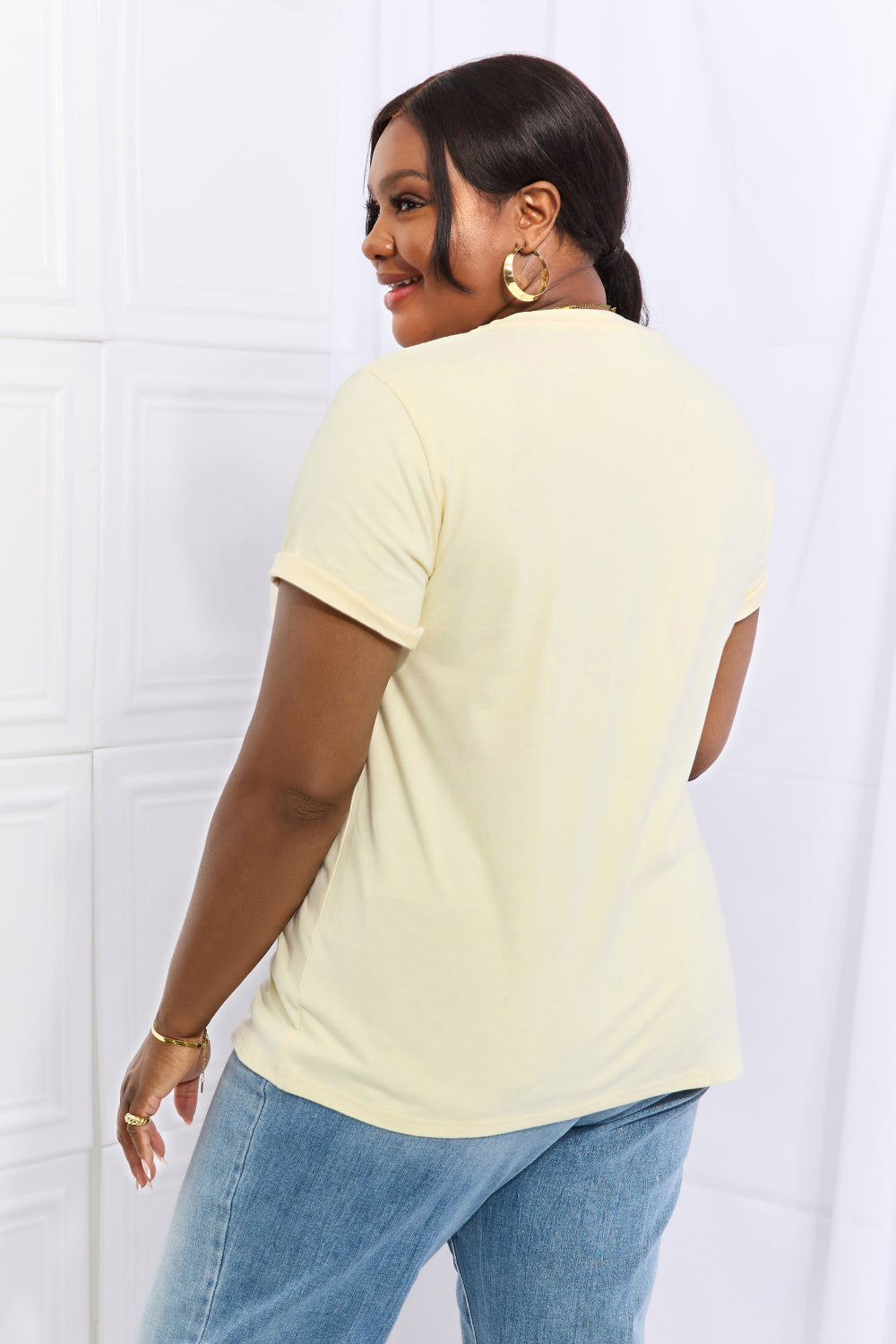 Simply Love Floral Graphic Cotton Tee