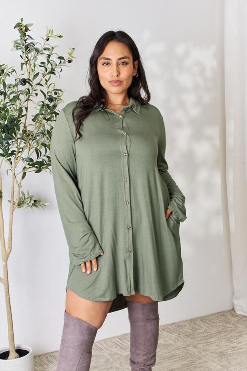 Celeste Button Down Shirt Dress