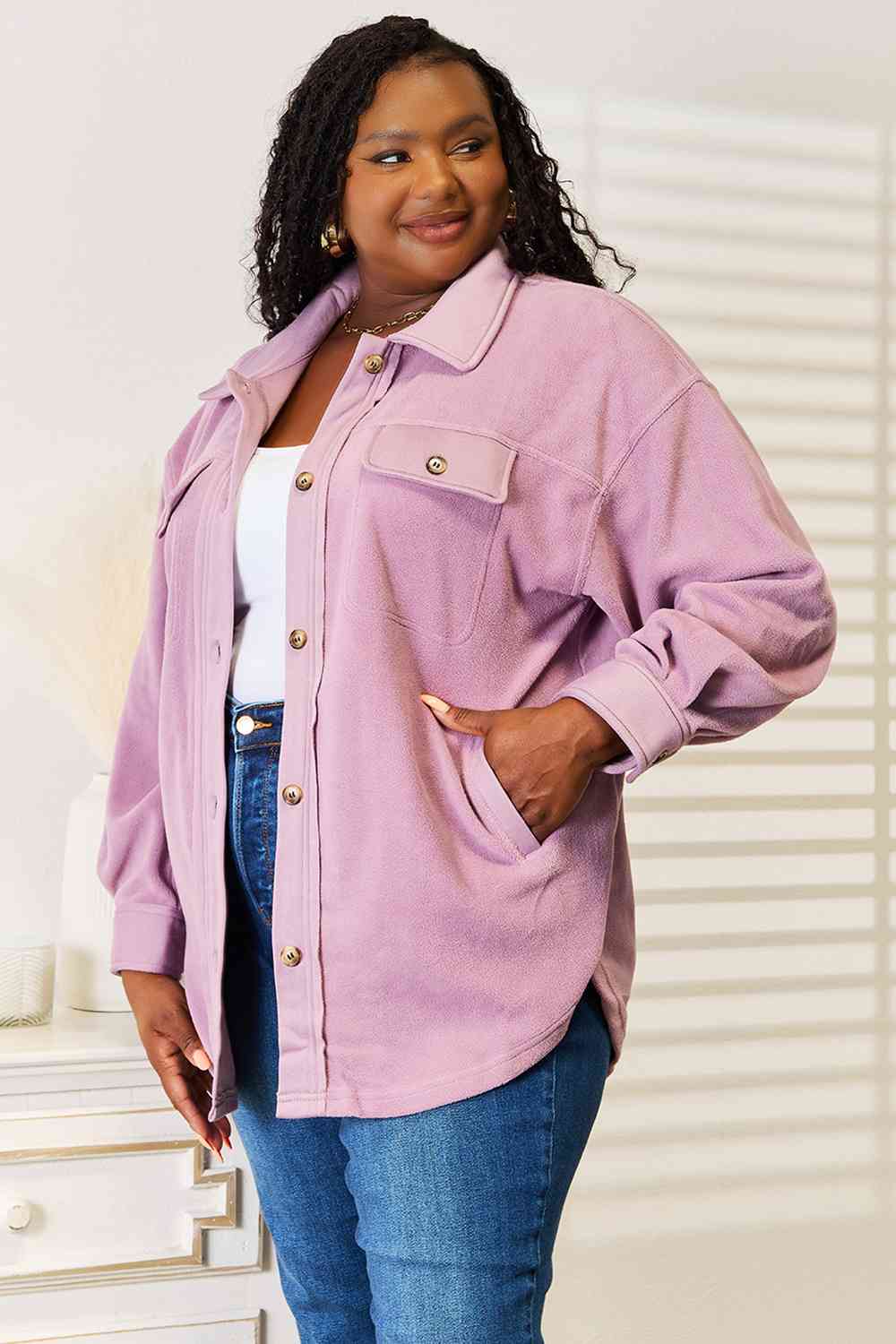 Heimish Cozy Girl Button Down Shacket
