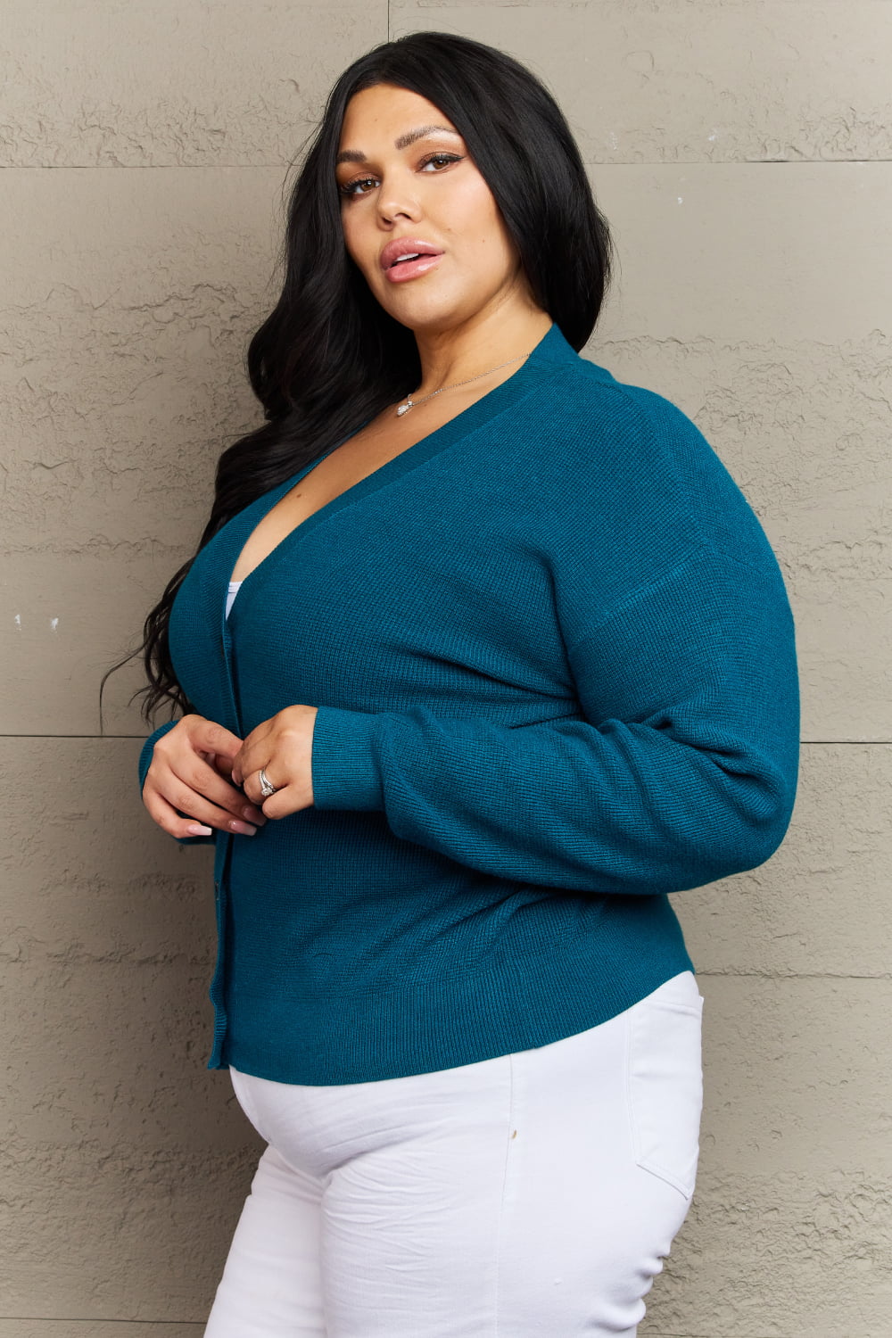 Zenana Kiss Me Tonight Button Down Cardigan