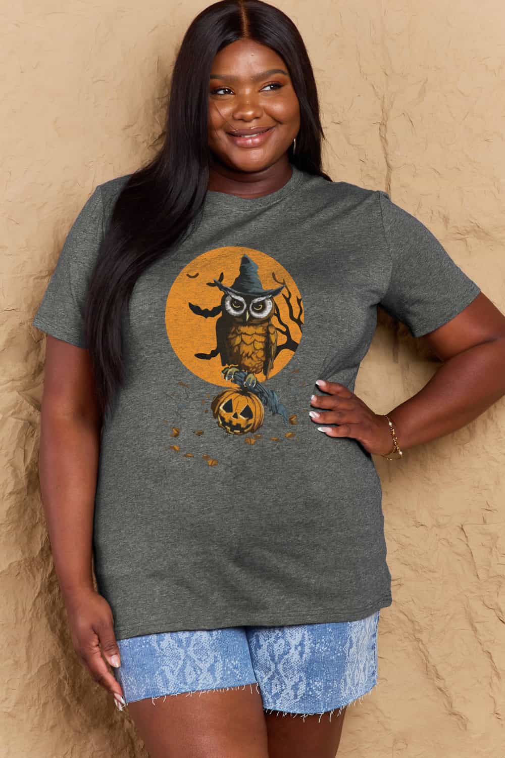 Simply Love Halloween Theme Graphic Cotton Tee