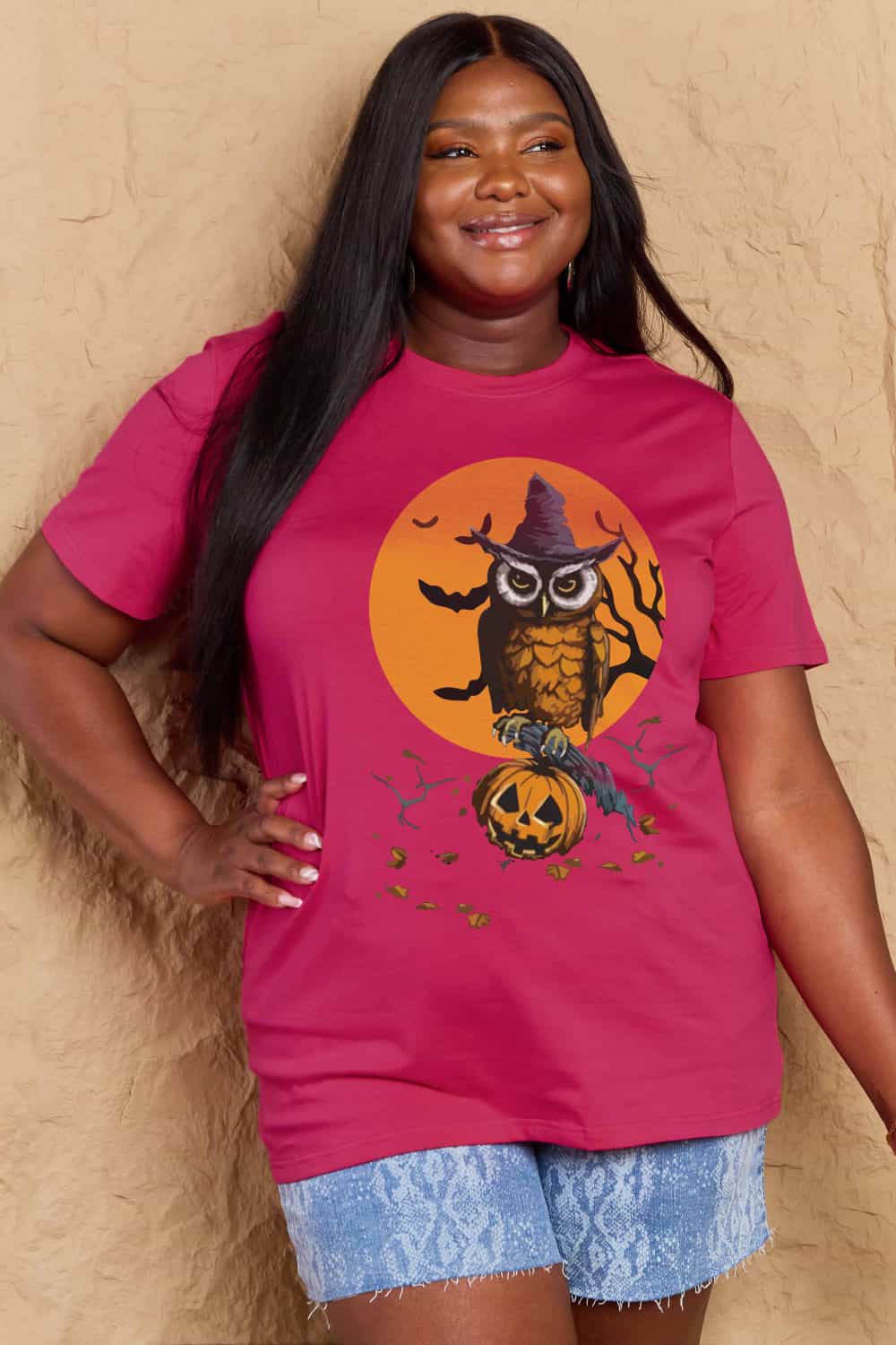 Simply Love Halloween Theme Graphic Cotton Tee