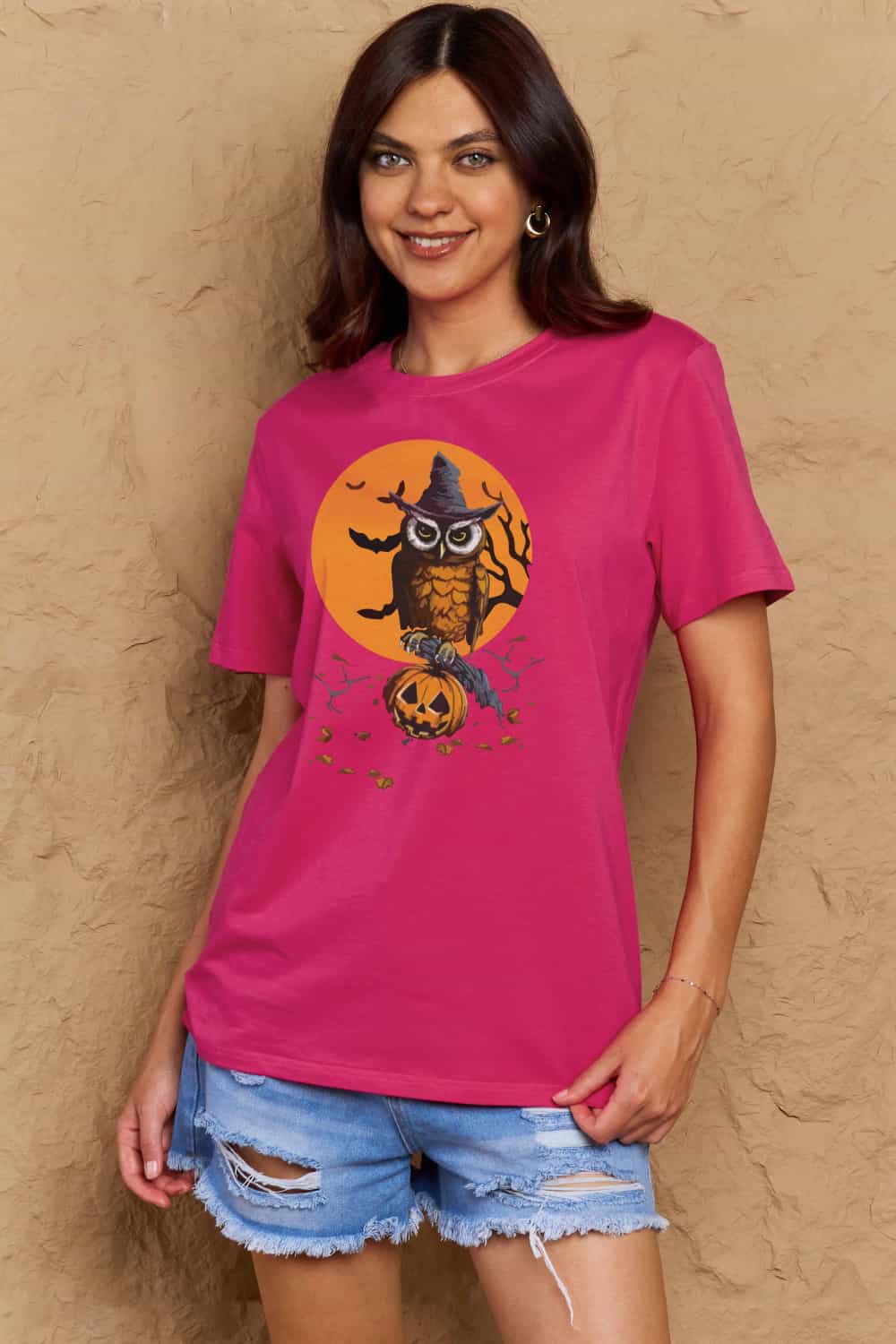Simply Love Halloween Theme Graphic Cotton Tee