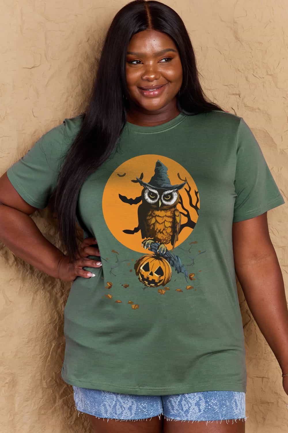Simply Love Halloween Theme Graphic Cotton Tee
