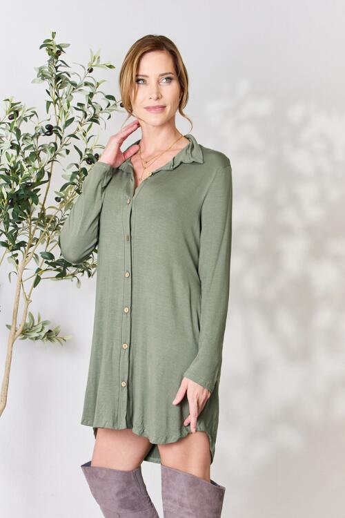 Celeste Button Down Shirt Dress