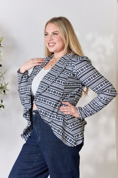Heimish Open Front Printed Blazer