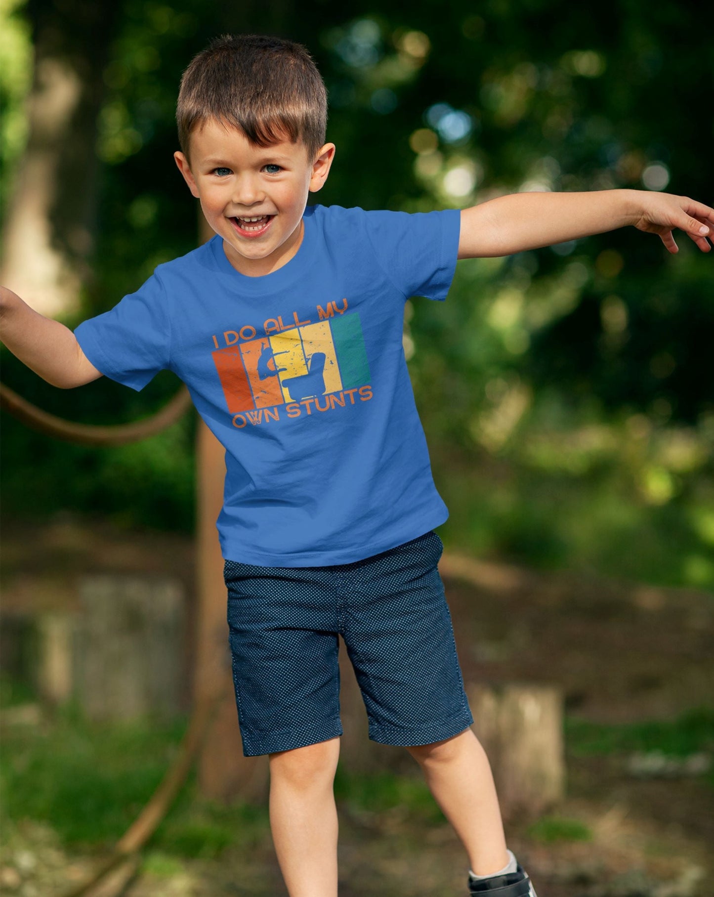 I Do All My Own Stunts Kids Tee