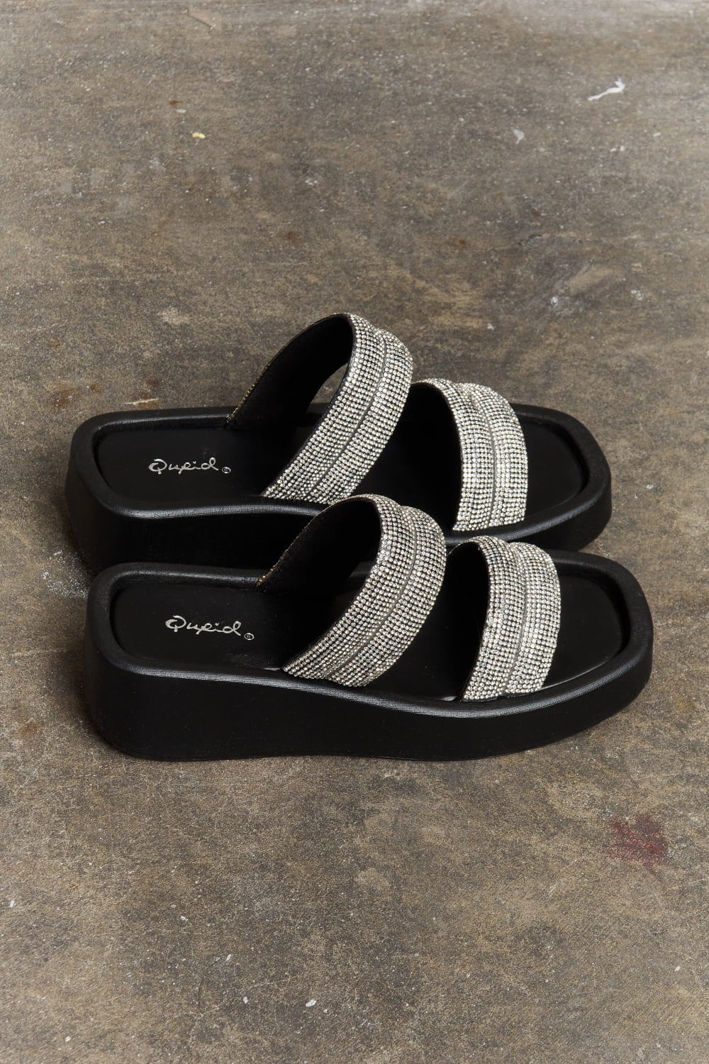 Platform Wedge Rhinestone Sandal