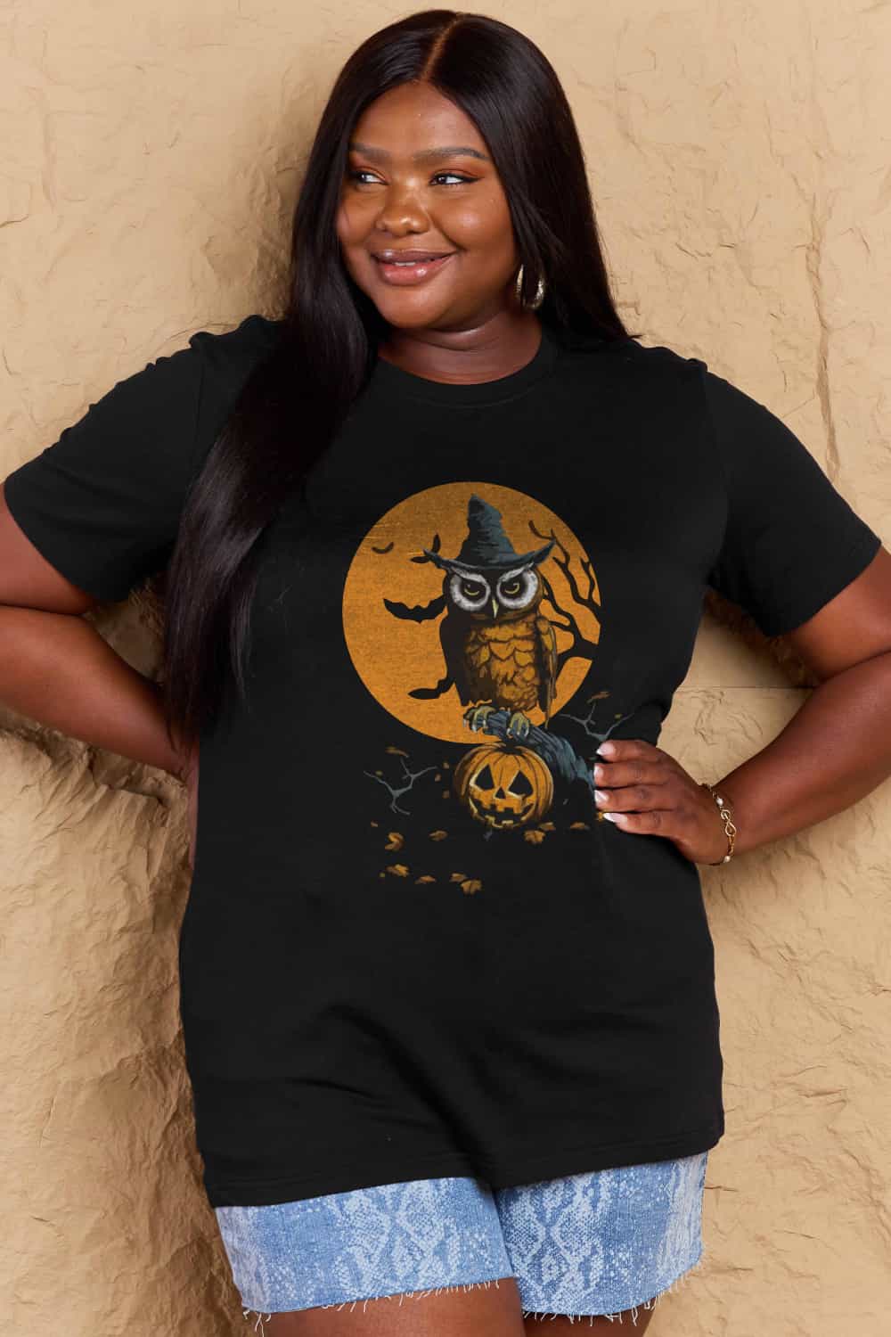 Simply Love Halloween Theme Graphic Cotton Tee