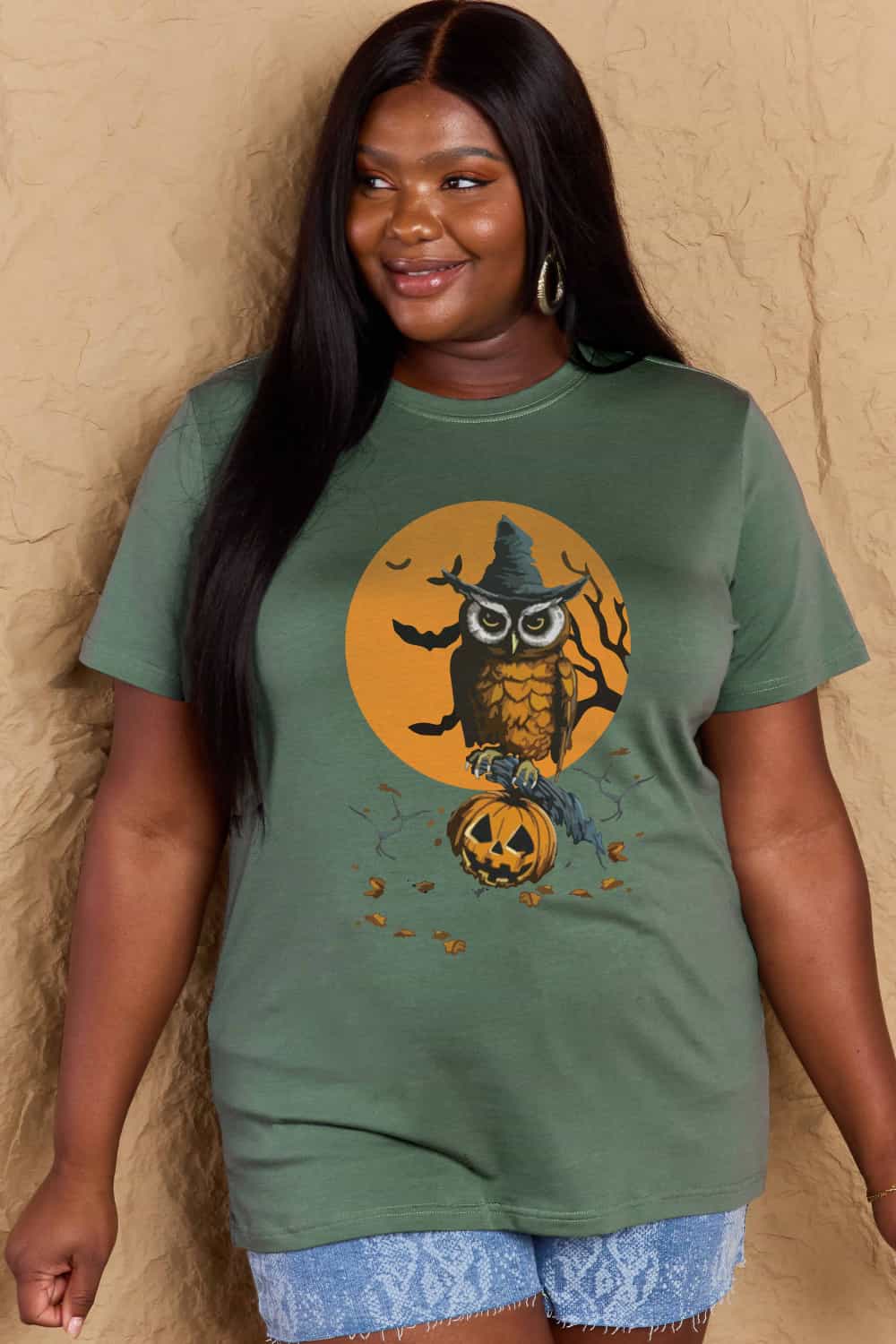 Simply Love Halloween Theme Graphic Cotton Tee