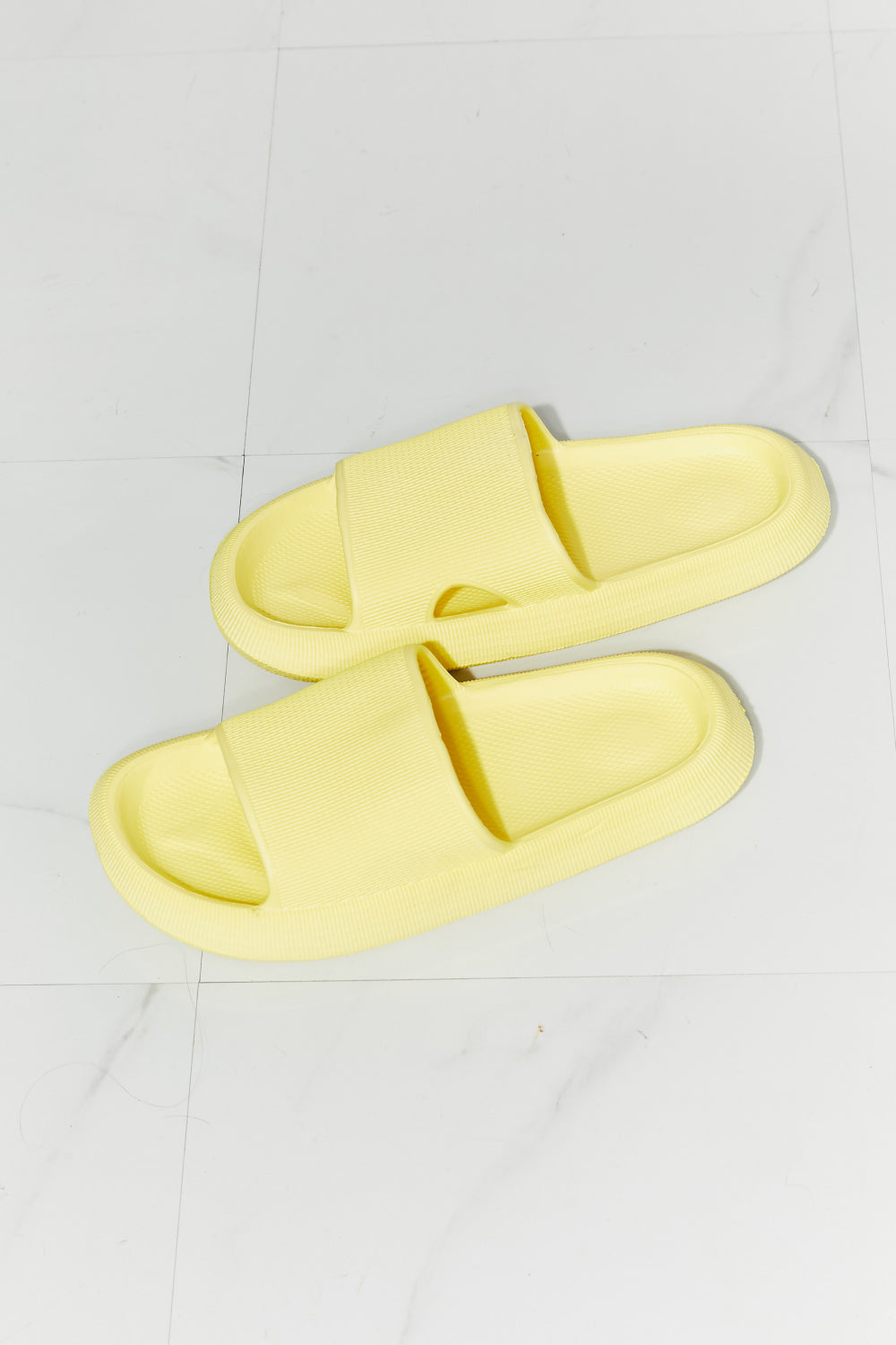 Open Toe Slide in Yellow