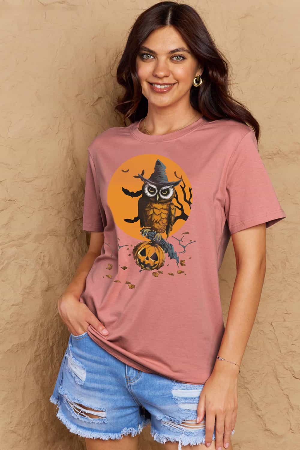 Simply Love Halloween Theme Graphic Cotton Tee