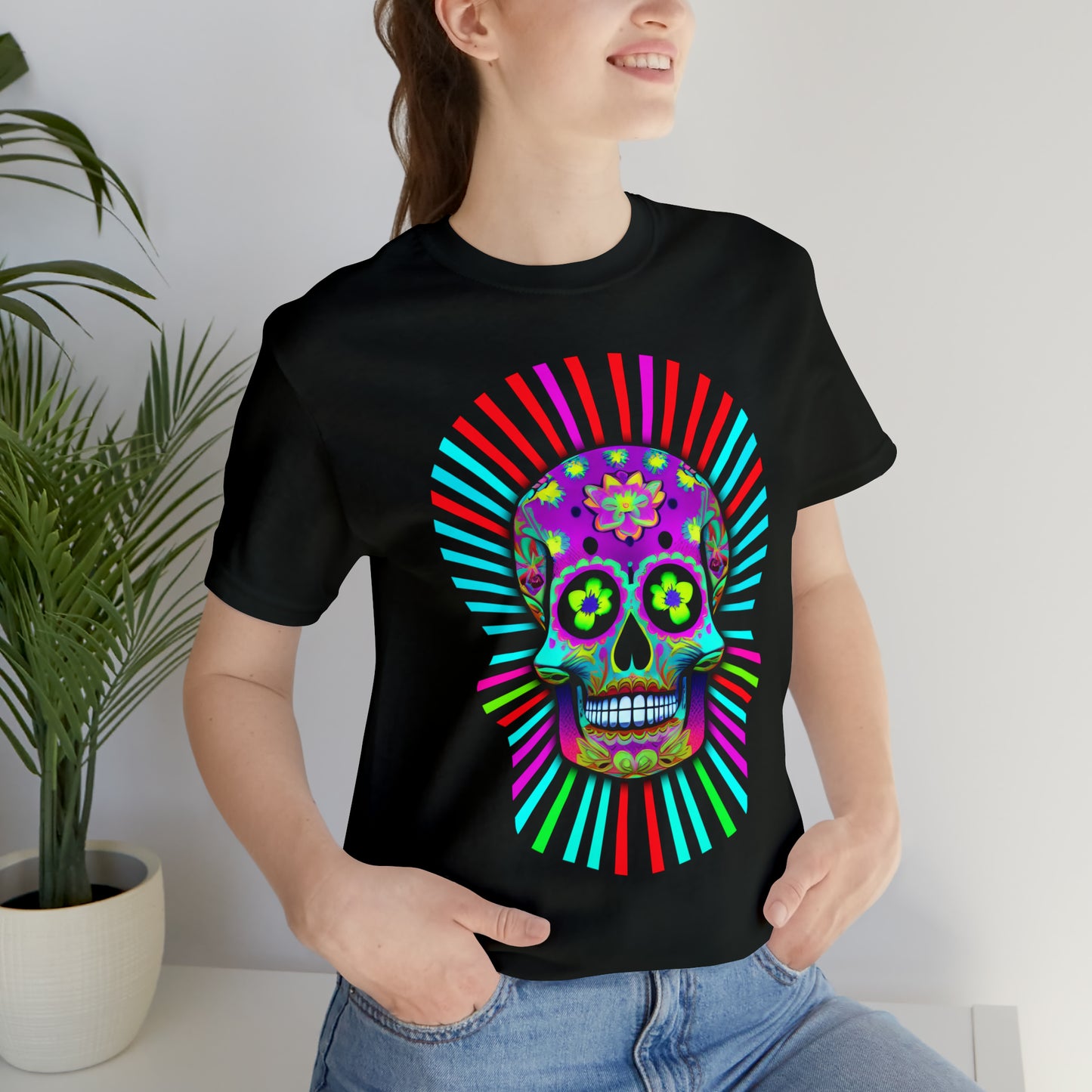 Neon Dia De Los Muertos Graphic Tee