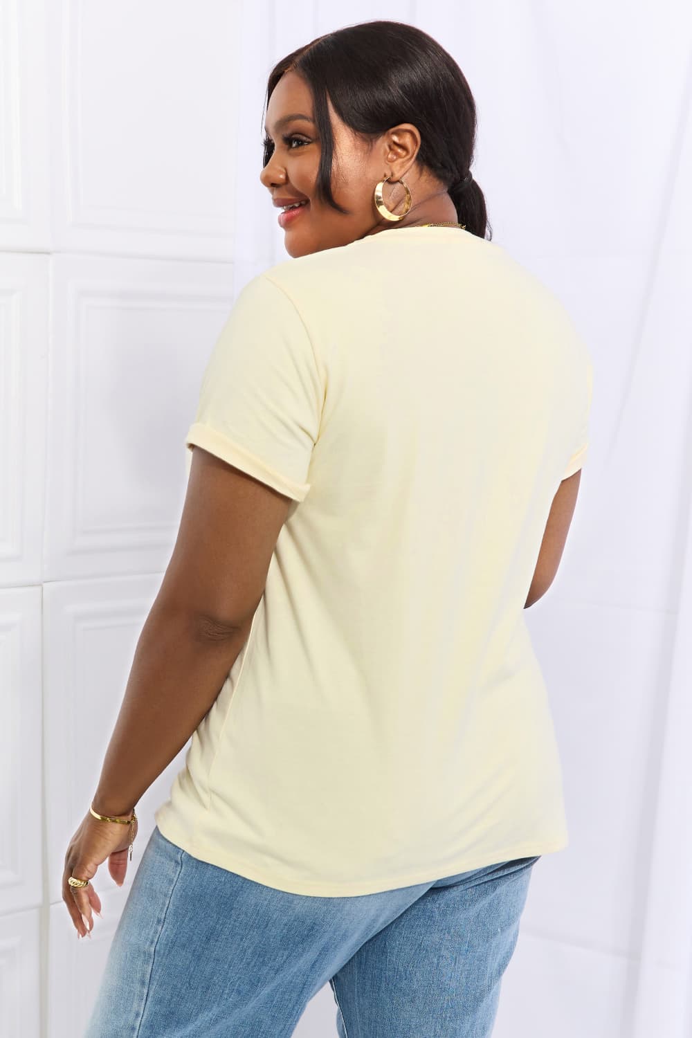 Simply Love Flower & Butterfly Graphic Cotton Tee