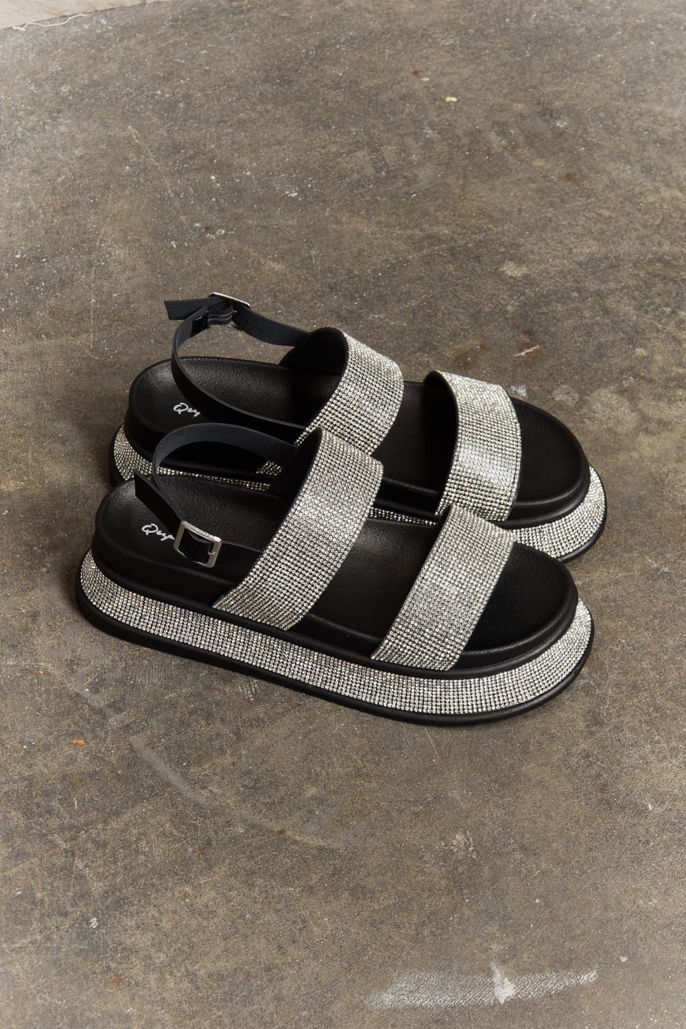 Platform Rhinestone Slingback Sandal