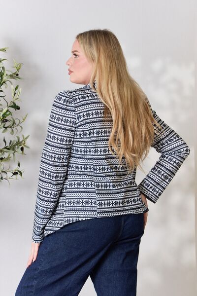 Heimish Open Front Printed Blazer