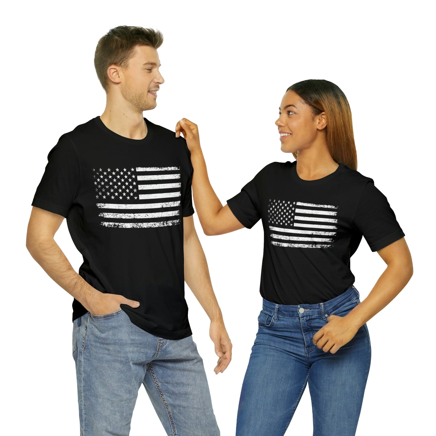 Women's Distressed Flag Graphic Tee