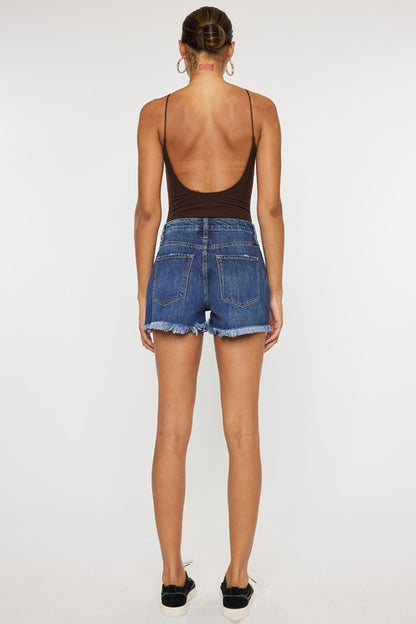 KAN CAN HIGH RISE MOM SHORTS
