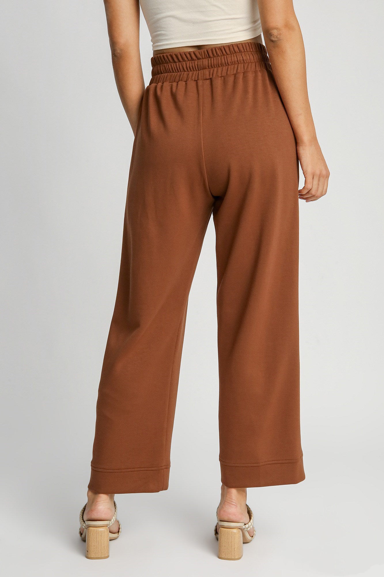 Umgee Drawstring Wide Leg Pants with Pockets