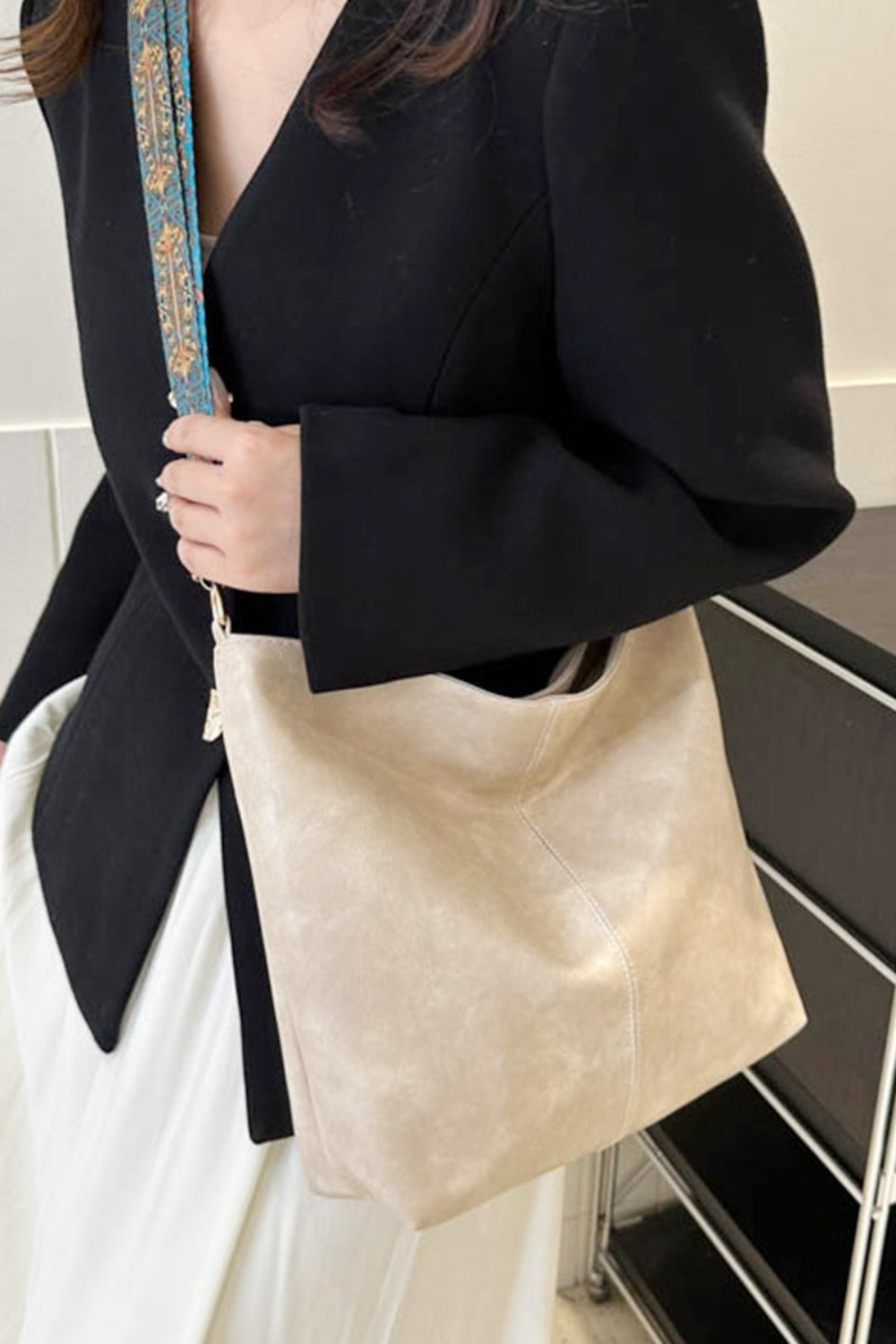 Zenana Retro Pattern Vegan Leather Crossbody Bag