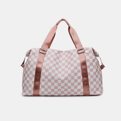 Zenana Checkered Travel Duffle Bag