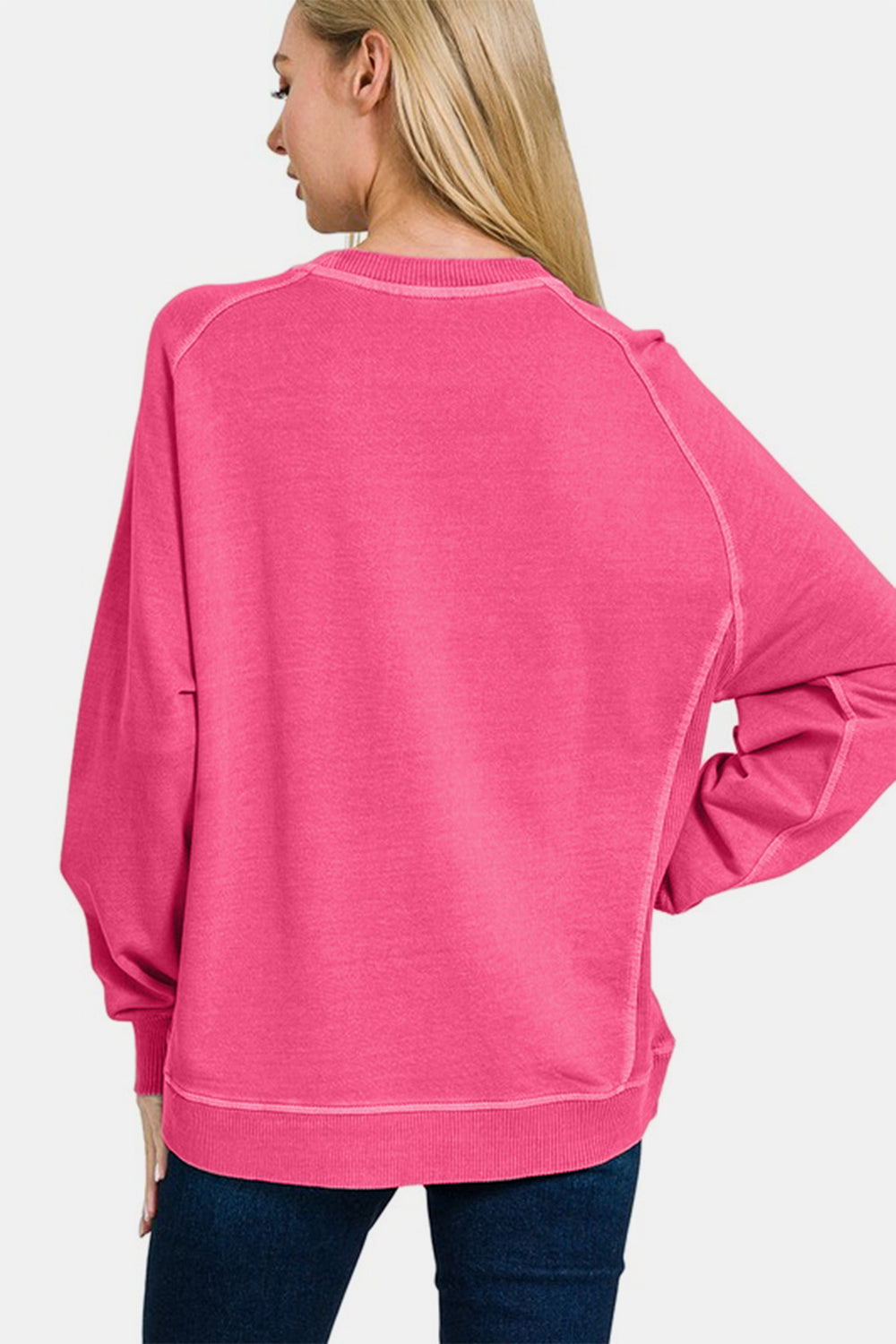 Zenana Pigment Dyed French Terry Sweatshirt