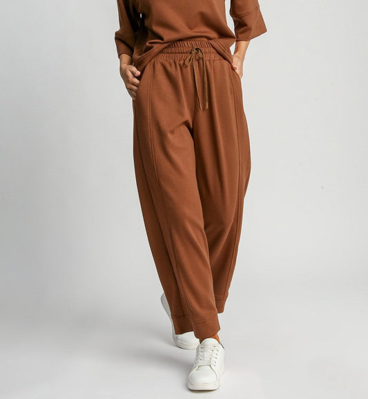 Umgee Drawstring Wide Leg Pants with Pockets