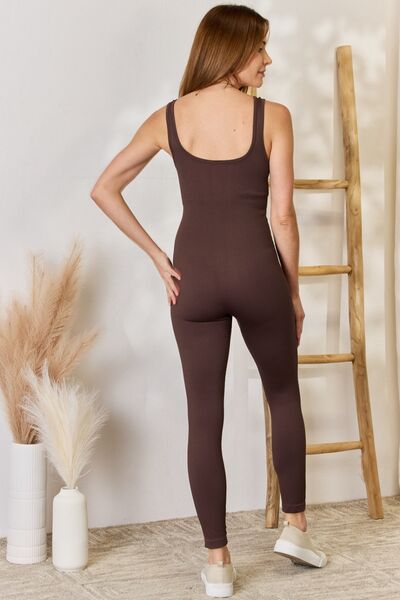 Color 5 Ribbed Sleeveless Slim Jumpsuit
