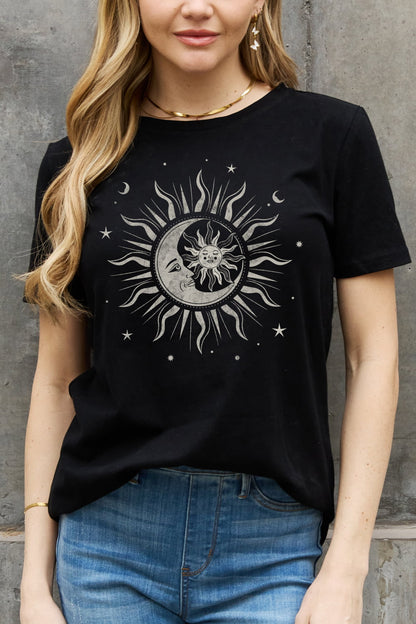 Simply Love Sun, Moon, and Star Graphic Cotton Tee