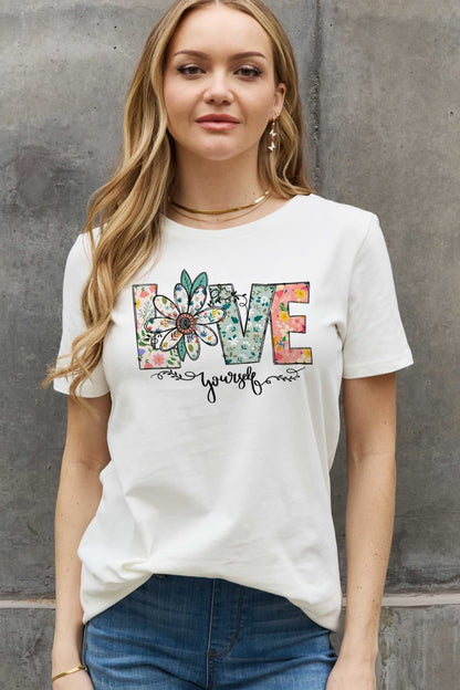 Simply Love... LOVE YOURSELF Graphic Cotton Tee