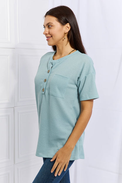 Heimish Made For You Waffle Top in Blue