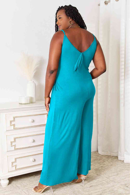 Double Take Soft Rayon Wide Leg Jumpsuit