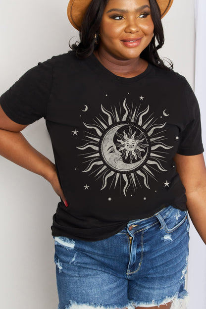 Simply Love Sun, Moon, and Star Graphic Cotton Tee